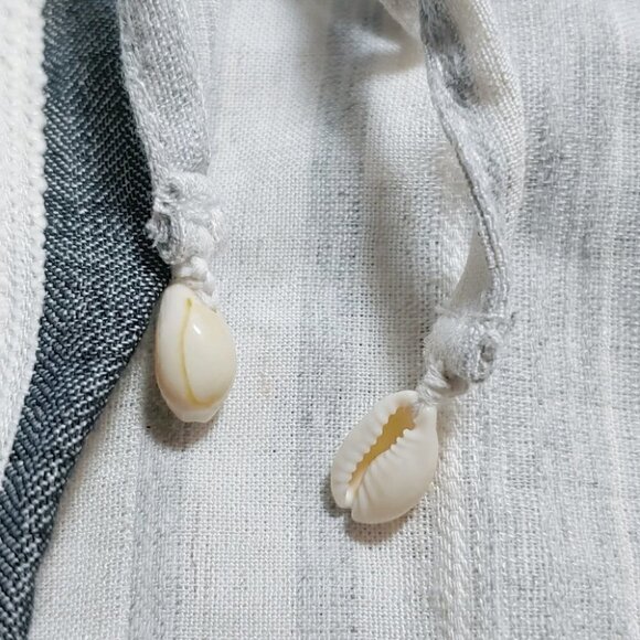 NWT PULL&BEAR stripes ruffle linen boho festival crop top - Picture 12 of 13